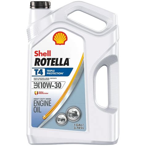 Shell Rotella T4 Triple Protection 10w 30 Diesel Motor Oil 1 Gallon