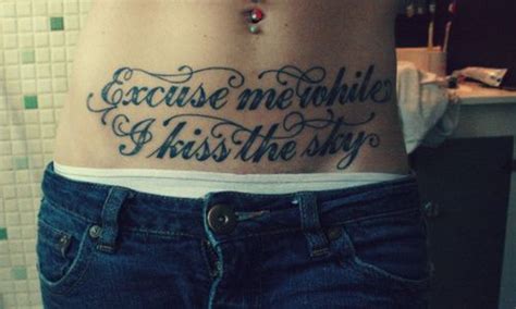 Quote stomach tattoo of female. Stylish lettering tattoo on stomach | Tattoo lettering, Quote tattoos girls, Friend tattoos