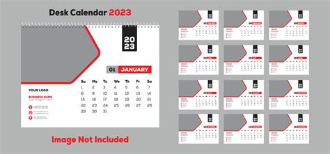Desk Calendar Design 2023 9012553 Vector Art At Vecteezy