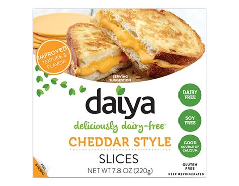 Daiya Dairy Free Cheddar Cheese Style Slices 7 8oz Best Vegan