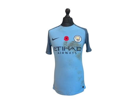 Kevin De Bruynes Manchester City 201617 Match Worn Unwashed Shirt Vs