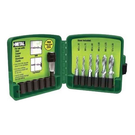 Greenlee Drill And Tap Combo Set 6 32 To 14 20 6 Piece Drill And Tap