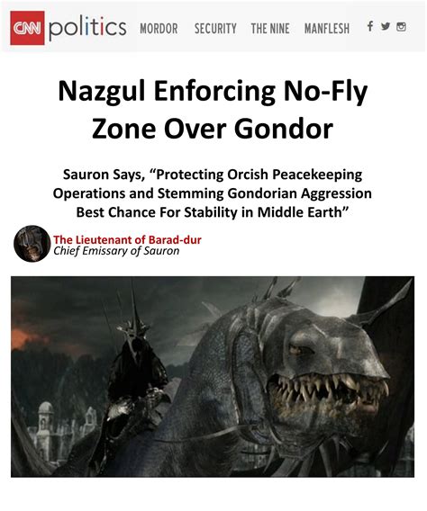 Nazgul Enforcing No Fly Zone Over Gondor Meme Subido Por Oudaveguy98