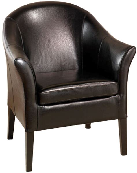 1404 Black Leather Club Chair From Armen Living Coleman Furniture