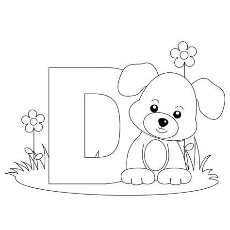 Animal Alphabet Letter D Is For Dog Tipos De Letras Abecedario