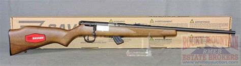 New Savage Mark Ii G 22lr Bolt Action Rifle With Hardwood Stock