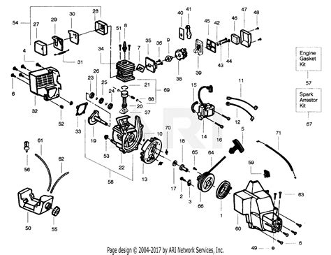 Poulan Pp110 Gas Trimmer 110 Gas Trimmer Parts Diagram For Power Unit