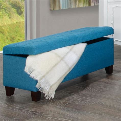 Worldwide Homefurnishings Fabric Storage Ottoman Upholstered Storage