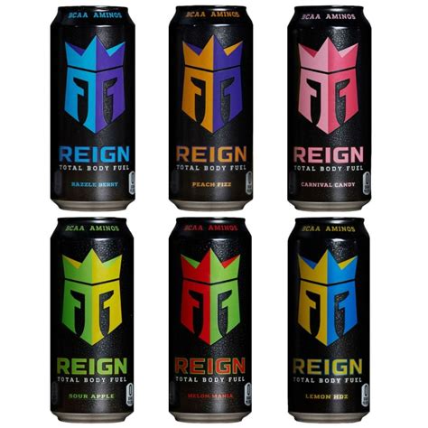 Reign Total Body Fuel 6 Flavor Sampler 12 Cans