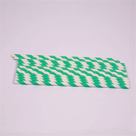25 Turquoise Stripe Paper Straws Little Lulubel