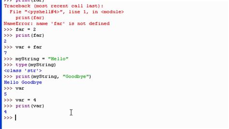 A literal value is assigned to a variable using the = operator. Python 3 Tutorial: 4 - Variables - YouTube