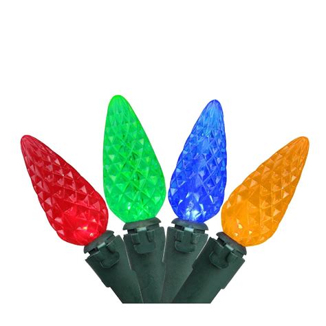 Northlight 70 Count Multi Colored Led Faceted C6 Christmas Light Set