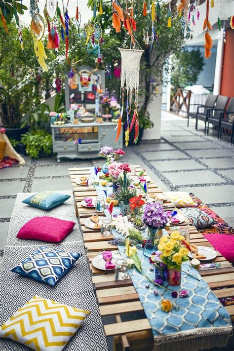host a bohemian themed party with these boho decorations for party ideas
