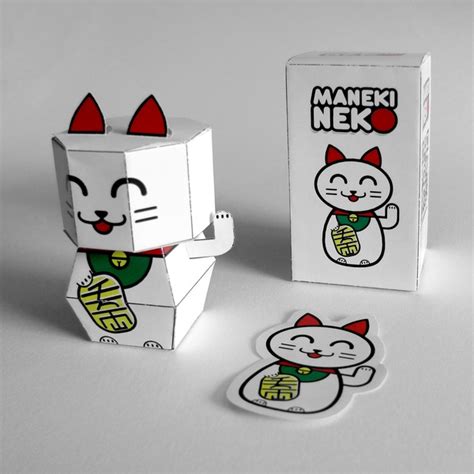 Maneki Neko Paper Toy On Toy Design Served Maneki Neko Paper Toys Neko