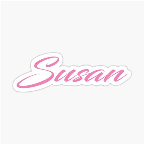 Susan Name Sticker For Sale By Projectx23 Redbubble