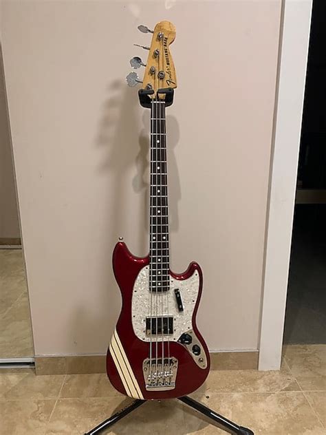 Fender Pawn Shop Mustang Bass Red W Competition Reverb Canada