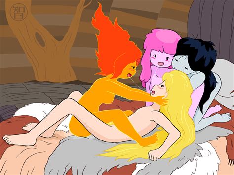 At Group Bonnibel Marceline Flame Princess Finn Adventure Time Porn Adventure