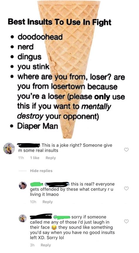some REAL insults : woooosh