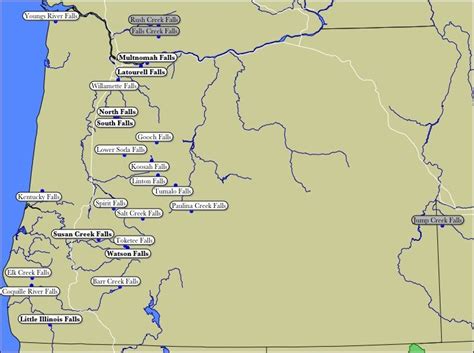 Map Of Oregon Waterfalls There Are A Lot More Than This Must Just