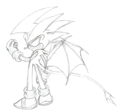 Demon Sonic Sketch By Sweecrue On Deviantart