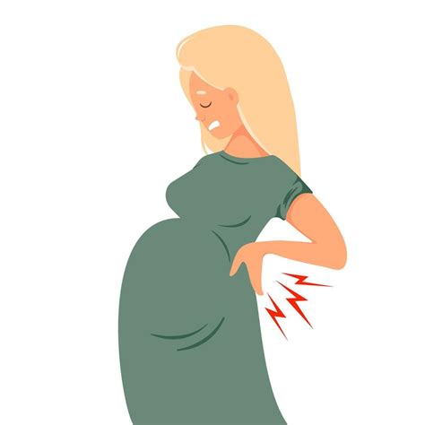 Pregnant Woman Experiencing Back Pain Backache During Pregnancy