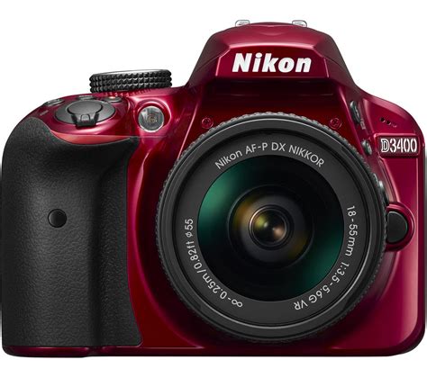 Nikon D3400 Dslr Camera With 18 55 Mm F35 56 Lens Red Deals Pc World