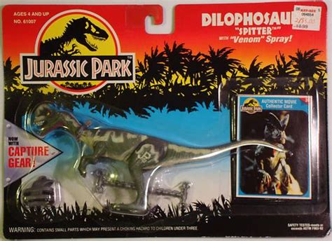 Kenner 1993 Jurassic Park Dilophosaurus Spitter W Capture Gear