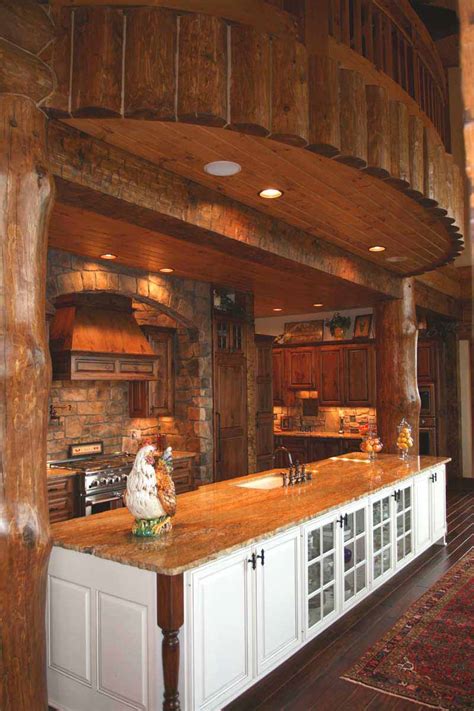 Log Cabin Kitchens Bar Log Home Kitchens Islands Log Home