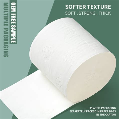 Factory Wholesale Customized Logo Coreless Virgin Wood Bamboo Toilet Paper Roll Tissue China