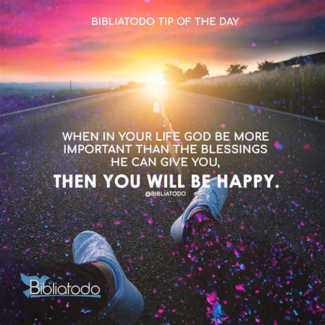 When in your life God be more important than the blessings - CHRISTIAN ...