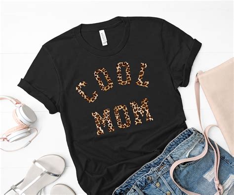 Cool Mom Shirt Mom Leopard Shirt Cool Mom Tee Mom Shirt Happy