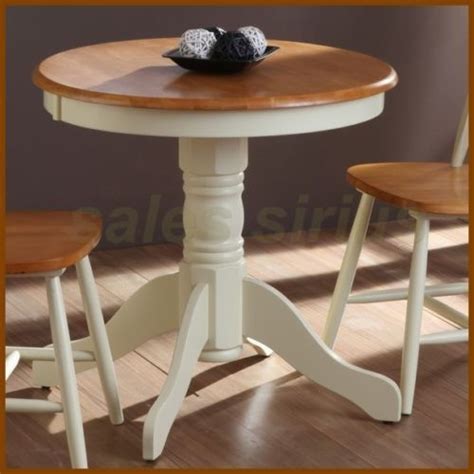 Round Dining Table Small Bistro Solid Wood Pedestal Dinner Coffee