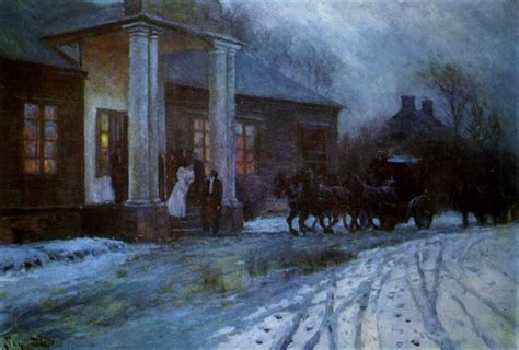 At Dawn Painting Stanislav Zhukovsky Oil Paintings