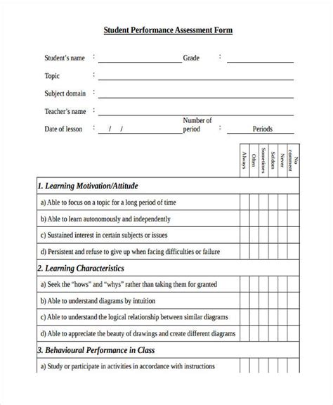 Performance Assessment 19 Examples Format Pdf Tips