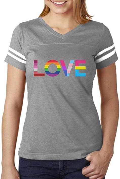 Amazon Com Love Is Love Gay Pride Top Rainbow Flag Heart Lgbt Women