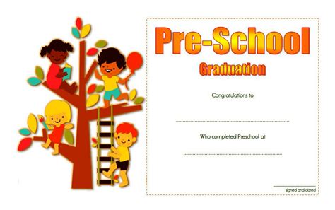 Preschool Graduation Certificate Editable Free Free Printable