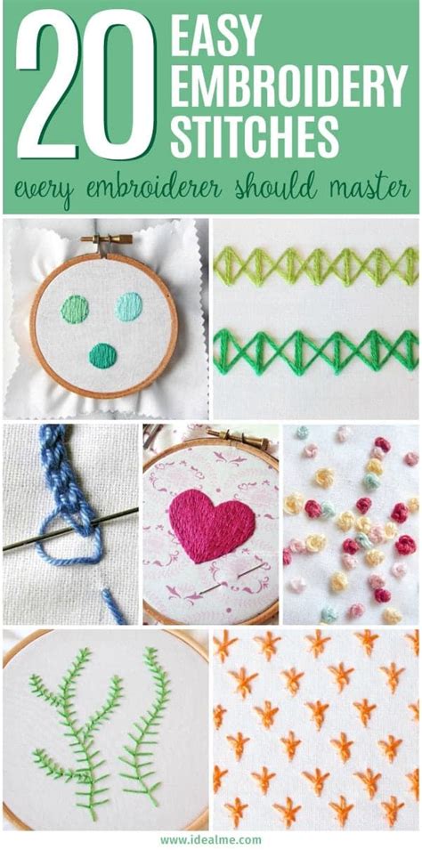 20 Easy Embroidery Stitches Every Embroiderer Should Master