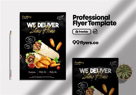 50 Free Flyer Templates For Food In PSD Free PSD Templates