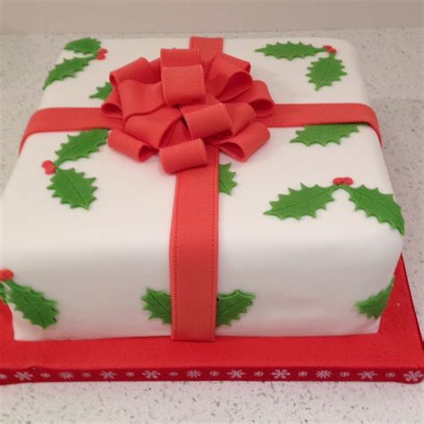 Christmas cake decoration idea dwarf yule log buche de noel. Christmas present cake