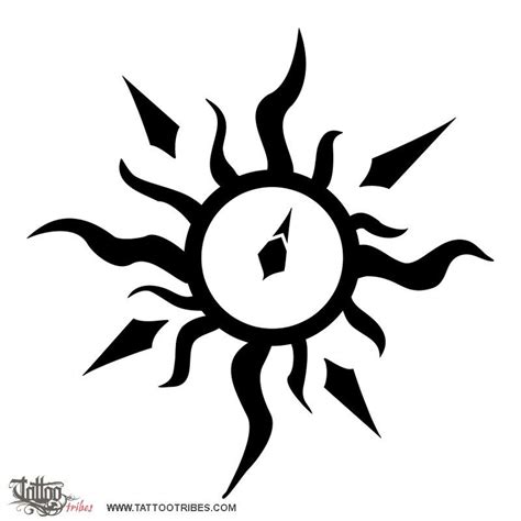 Sun Compass Direction This Tribal Style Tattoo That Blends Together