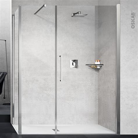 Porte de douche pivotante NOVELLINI 100 cm Verre transparent profilés