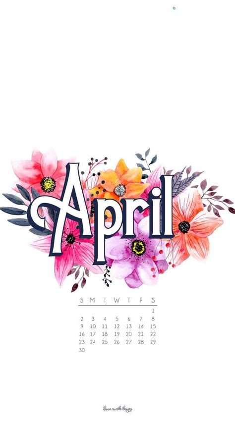 Pin By Cassy Chester On April Calendar Wallpaper Photobook Design