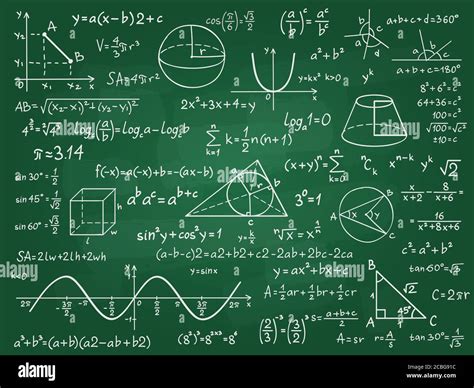 Teoría Matemática Cálculo De Matemáticas En La Pizarra De Clase