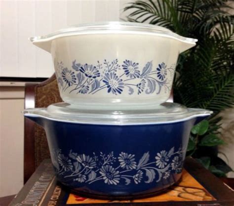 Pyrex Colonial Mist Casseroles 474 And 475 Etsy