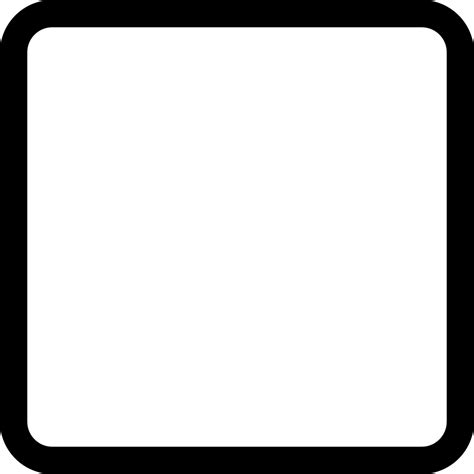 Square Rounded Empty Outlined Button Shape Svg Png Icon