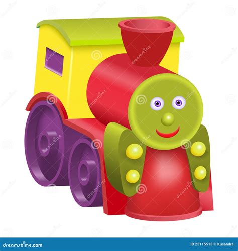 Isolated Toy Cartoon Locomotive Stock Vector Illustration Of Cute