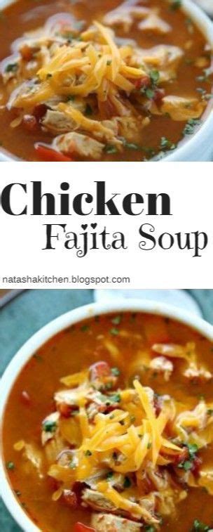 Remove bay leaf and stir to break up chicken before serving. Crock Pot Chicken Fajita Soup | Chicken fajita soup ...