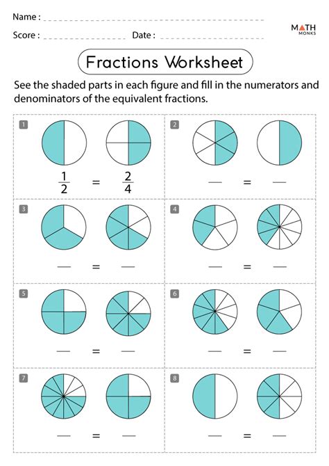 Fractions Worksheets For Grade 3