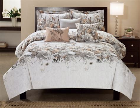 Empire Home Oversized 6 Piece Floral Printed White And Gray