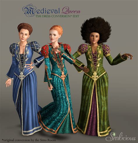 Simlicious Medieval Queen Dress Tsm Conversion Emily Cc Finds